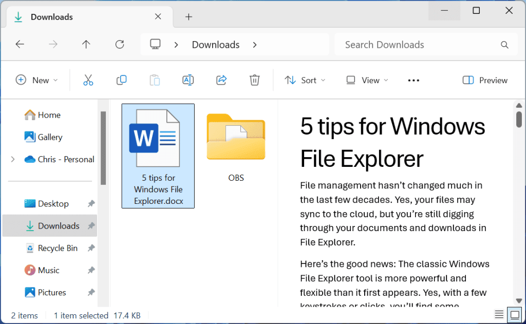 ترفند کاربردی در File Explorer